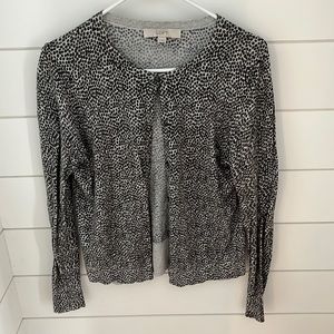 Ann Taylor Loft Spotted Cardigan